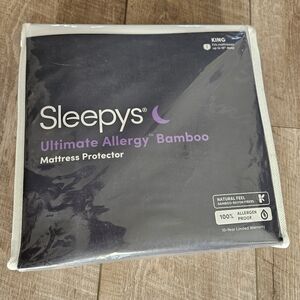 Sleepys Ultimate Allergy Bamboo Mattress Protector King Up To 18" Deep NWT
